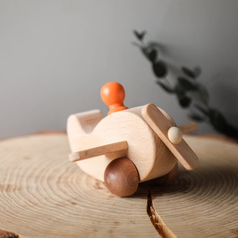 Wooden Push Airplane