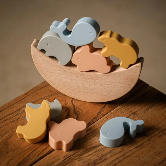 Wooden Baby Animal Stacker