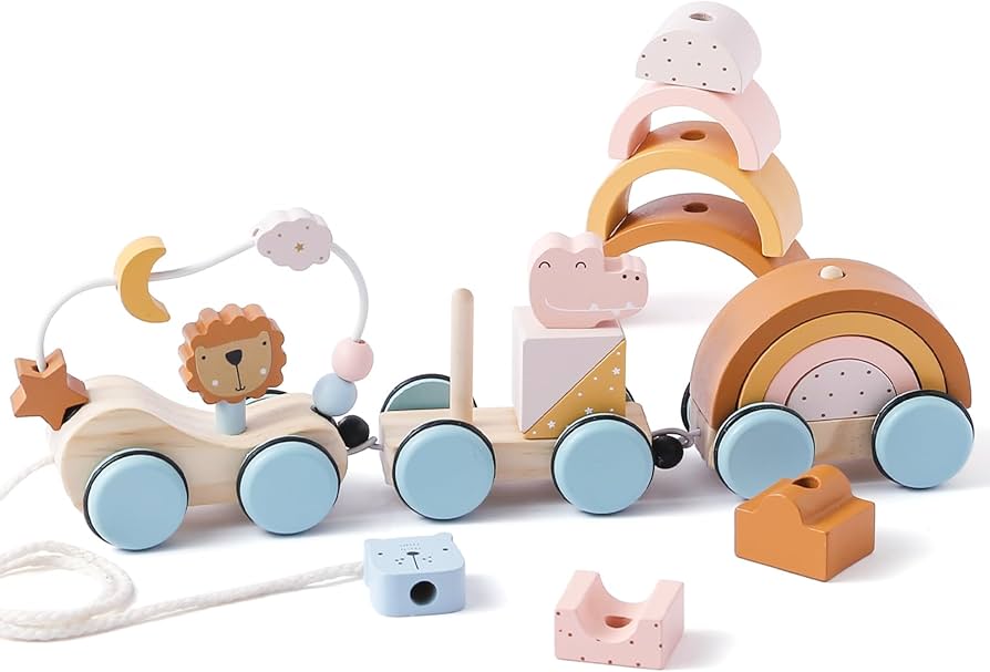 Wooden Animal Train