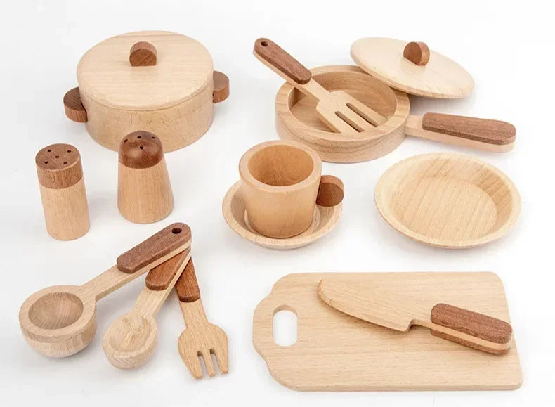 Natural Wood Cookware Set