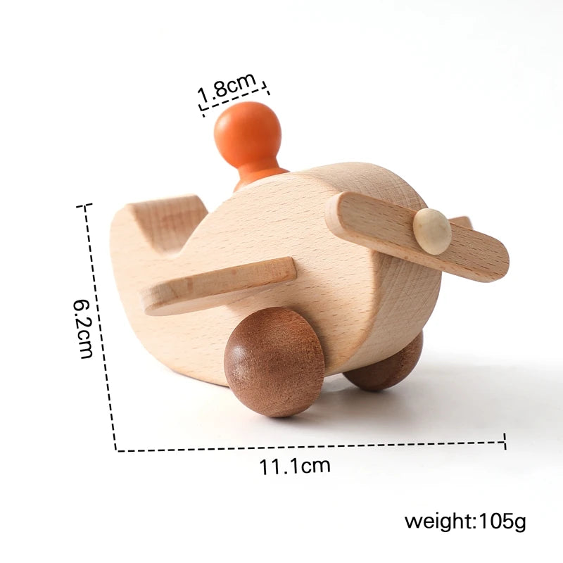 Wooden Push Airplane