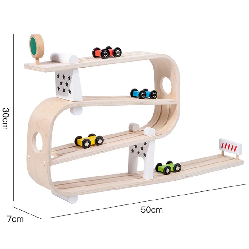 Wooden Racing Track Set