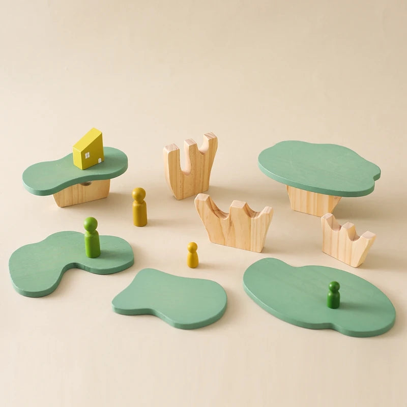 Wooden Tree Stacking Blocks